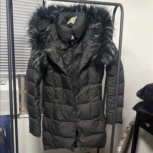 The north face Women's Black Fur-Trimmed Puffer Coat